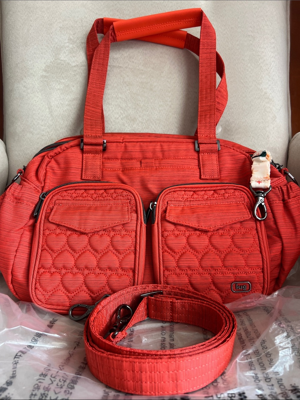 NWOT Lug Jumper 2 Carry-All Tote in Brushed Papaya